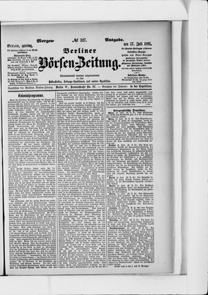 Berliner Börsen-Zeitung vom 17.07.1891