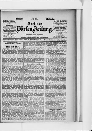 Berliner Börsen-Zeitung on Jul 19, 1891