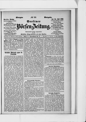 Berliner Börsen-Zeitung vom 24.07.1891