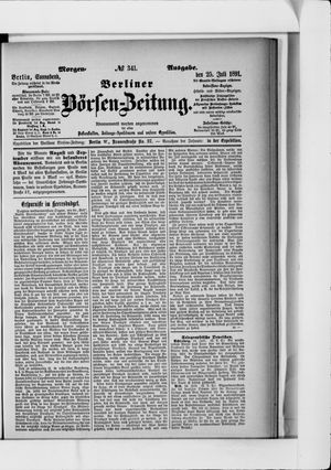 Berliner Börsen-Zeitung vom 25.07.1891