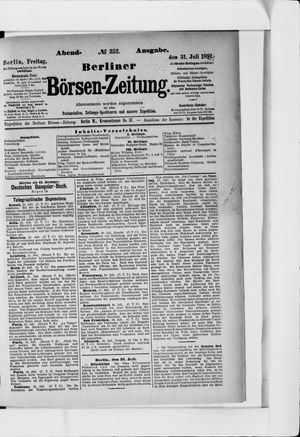 Berliner Börsen-Zeitung on Jul 31, 1891