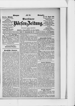 Berliner Börsen-Zeitung vom 26.08.1891