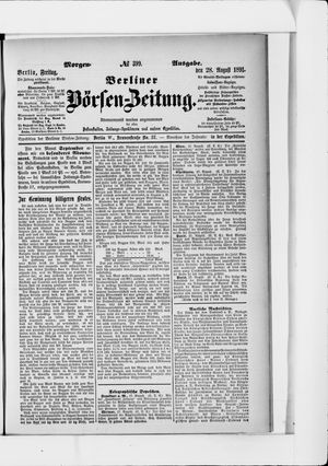 Berliner Börsen-Zeitung on Aug 28, 1891