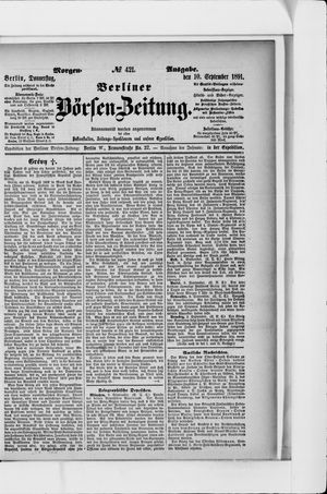 Berliner Börsen-Zeitung on Sep 10, 1891