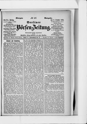Berliner Börsen-Zeitung on Oct 2, 1891