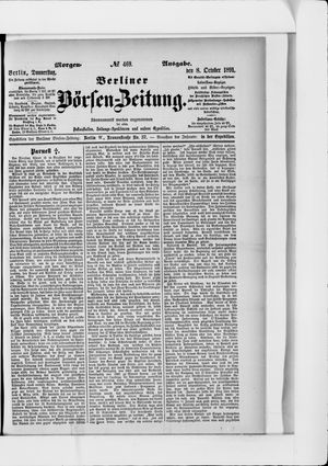 Berliner Börsen-Zeitung vom 08.10.1891