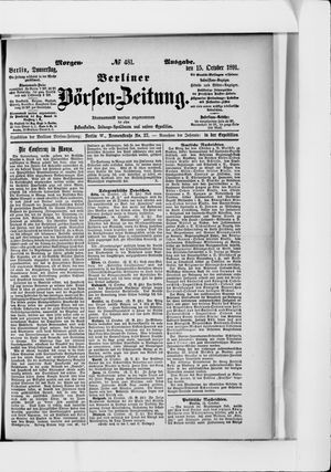 Berliner Börsen-Zeitung vom 15.10.1891