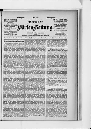 Berliner Börsen-Zeitung vom 22.10.1891