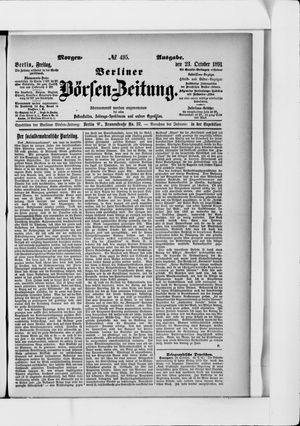 Berliner Börsen-Zeitung vom 23.10.1891