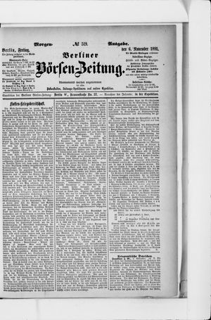 Berliner Börsen-Zeitung vom 06.11.1891