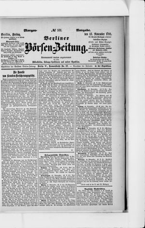 Berliner Börsen-Zeitung vom 13.11.1891