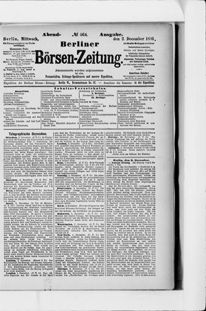 Berliner Börsen-Zeitung on Dec 2, 1891