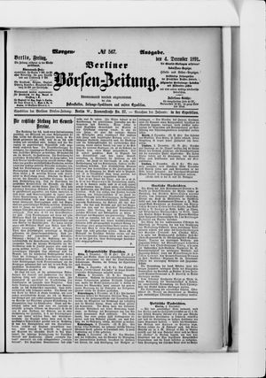 Berliner Börsen-Zeitung on Dec 4, 1891
