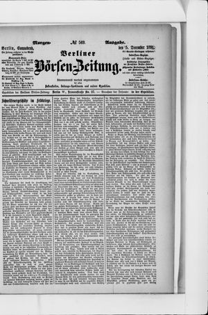 Berliner Börsen-Zeitung on Dec 5, 1891