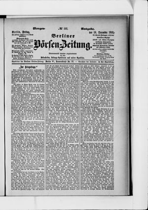 Berliner Börsen-Zeitung on Dec 18, 1891