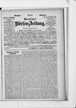 Berliner Börsen-Zeitung vom 24.12.1891