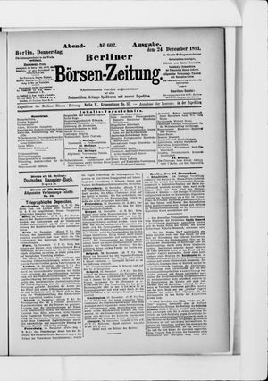 Berliner Börsen-Zeitung vom 24.12.1891