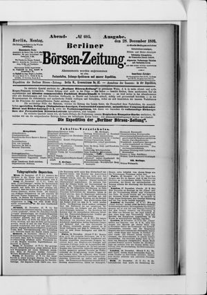 Berliner Börsen-Zeitung vom 28.12.1891