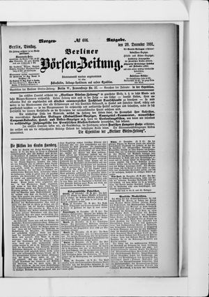 Berliner Börsen-Zeitung on Dec 29, 1891