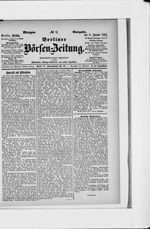 Berliner Börsen-Zeitung vom 08.01.1892