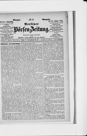 Berliner Börsen-Zeitung vom 14.01.1892