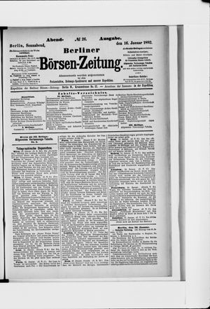 Berliner Börsen-Zeitung vom 16.01.1892