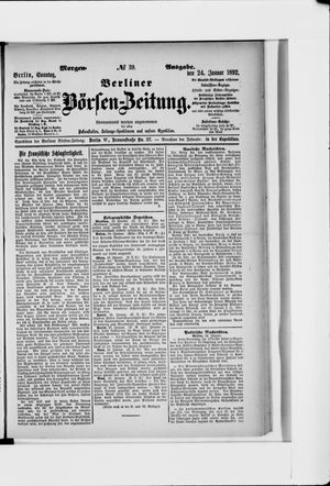 Berliner Börsen-Zeitung vom 24.01.1892