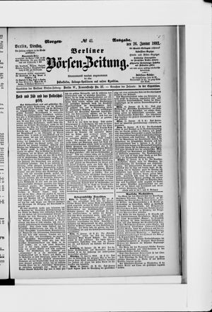 Berliner Börsen-Zeitung vom 26.01.1892