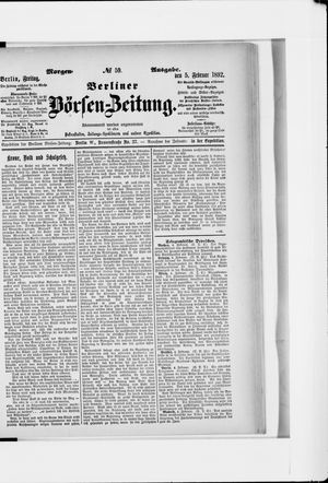 Berliner Börsen-Zeitung vom 05.02.1892