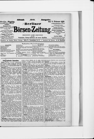 Berliner Börsen-Zeitung vom 09.02.1892