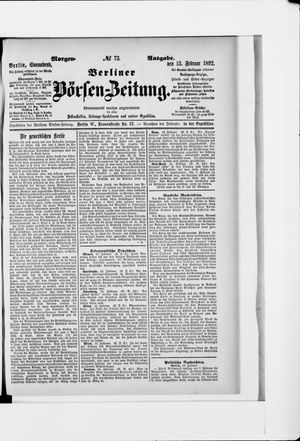 Berliner Börsen-Zeitung vom 13.02.1892