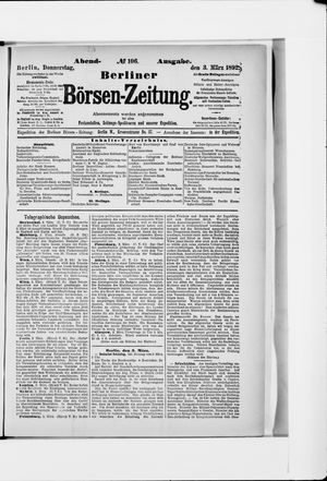 Berliner Börsen-Zeitung vom 03.03.1892