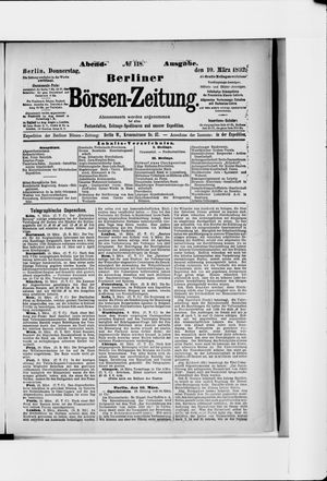 Berliner Börsen-Zeitung on Mar 10, 1892