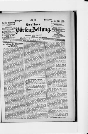 Berliner Börsen-Zeitung vom 17.03.1892