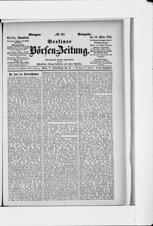 Berliner Börsen-Zeitung vom 19.03.1892