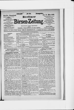 Berliner Börsen-Zeitung vom 19.03.1892