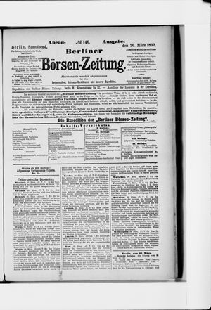 Berliner Börsen-Zeitung vom 26.03.1892
