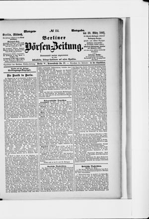 Berliner Börsen-Zeitung vom 30.03.1892