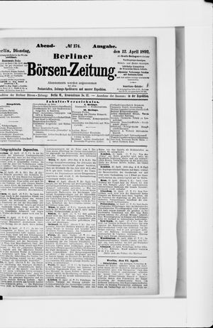 Berliner Börsen-Zeitung vom 12.04.1892
