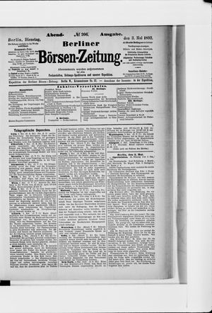 Berliner Börsen-Zeitung vom 03.05.1892