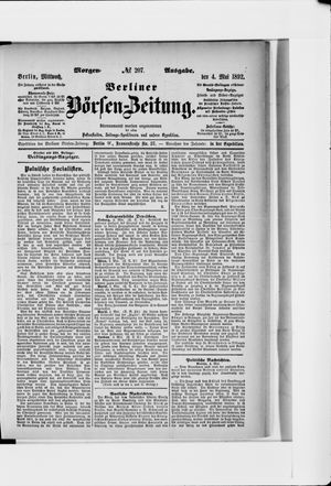 Berliner Börsen-Zeitung vom 04.05.1892