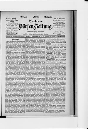 Berliner Börsen-Zeitung vom 06.05.1892