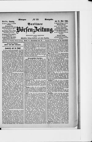 Berliner Börsen-Zeitung vom 15.05.1892