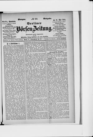 Berliner Börsen-Zeitung vom 21.05.1892