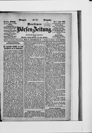 Berliner Börsen-Zeitung vom 01.06.1892
