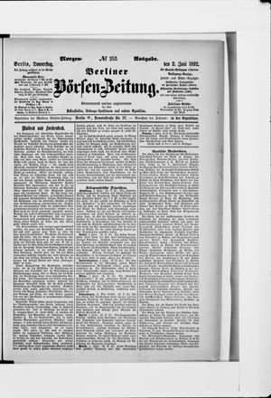 Berliner Börsen-Zeitung vom 02.06.1892