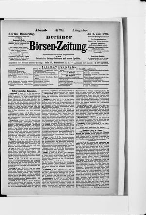 Berliner Börsen-Zeitung vom 02.06.1892