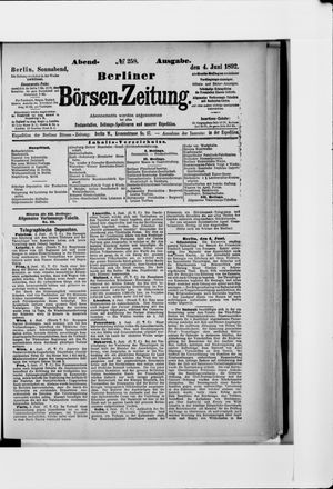 Berliner Börsen-Zeitung vom 04.06.1892