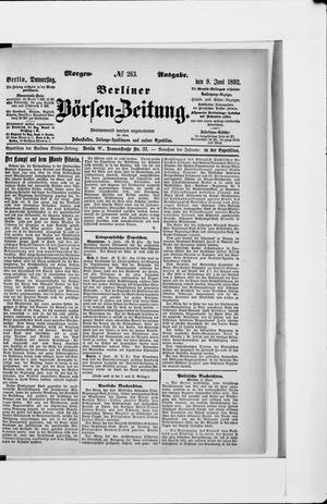 Berliner Börsen-Zeitung vom 09.06.1892