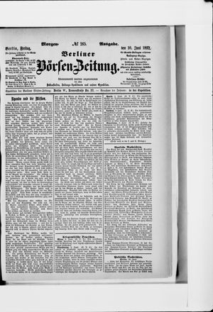 Berliner Börsen-Zeitung vom 10.06.1892